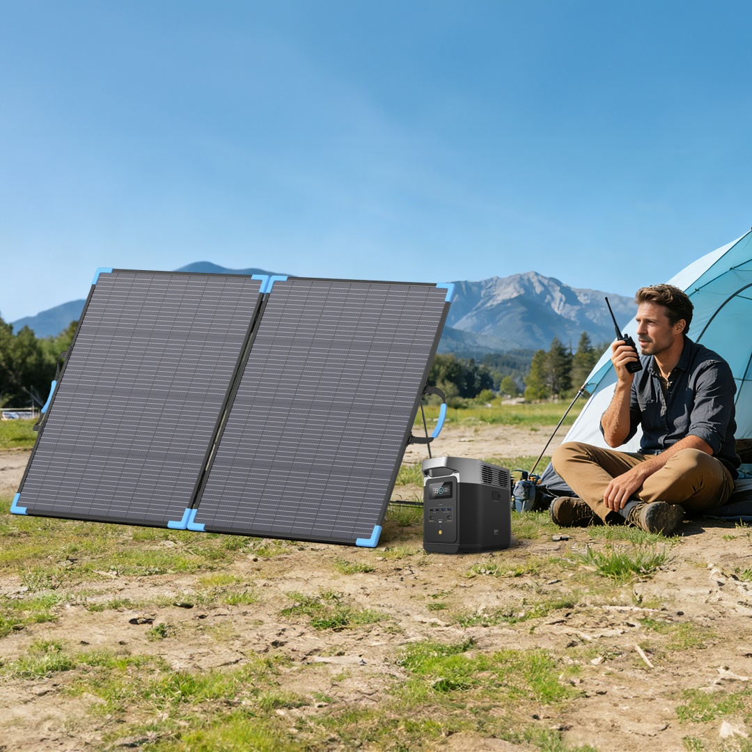 Solar Charger Panel Foldable - Солнечная панель E-POWO 20V, двусторонняя, 220