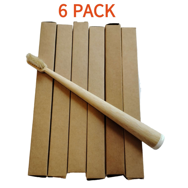 Bamboo Toothbrush Set - Набор из 6 зубных щеток с