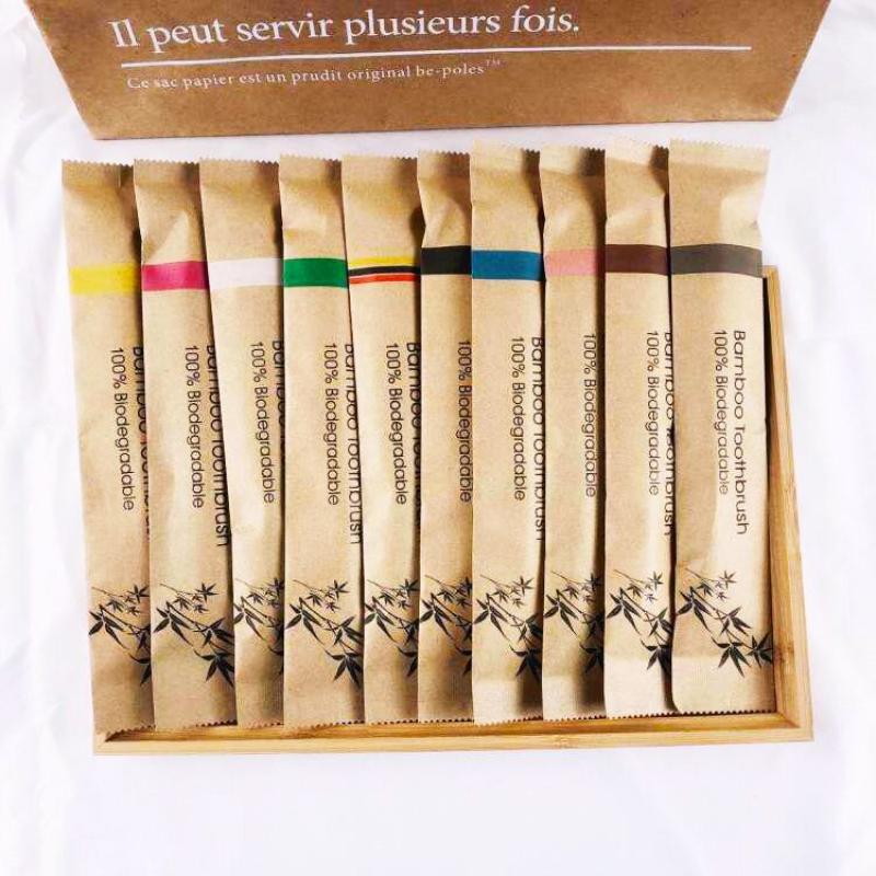 5 шт. одноразовых натуральных  – обзор и цена Bamboo Toothbrush Set
